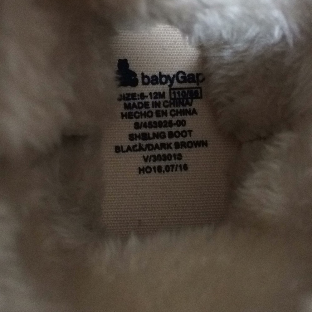 Baby Gap Brown Shearling Boots 6-12 Month - Picture 4 of 6